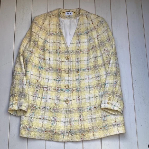 Spring tones Tweed Blazer - Picture 3 of 14